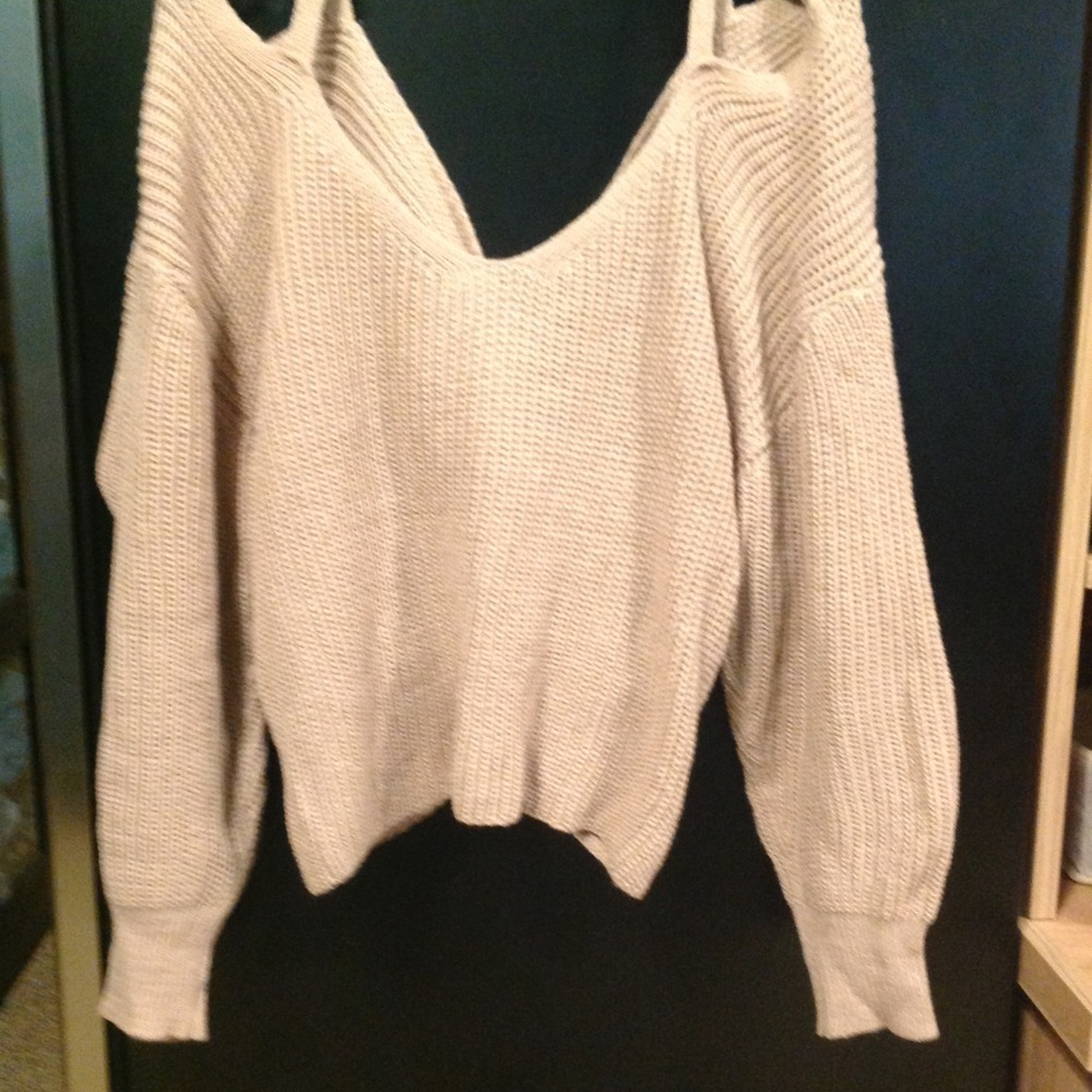 Blush Knit Sweater With Twist Back Or Front - image 3